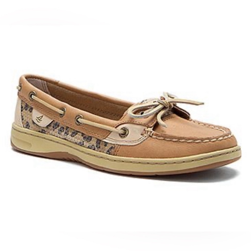 SPERRY: ANGELFISH LINEN/ LEOPD SEQ